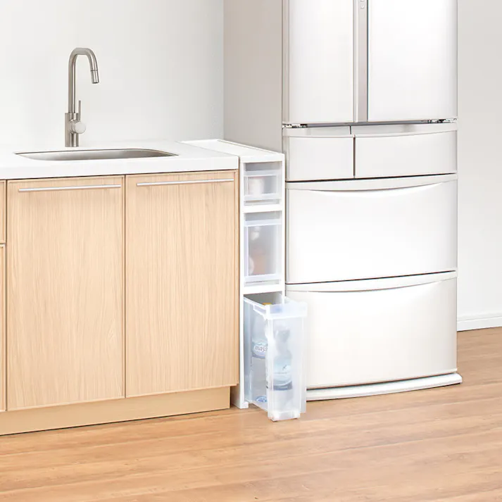 天馬 ファビエ スキピタストッカー スリム3段 S-111S すっきり整頓シリーズ 省スペース 整理整頓 引き出し付き 4904746118448【別送品】