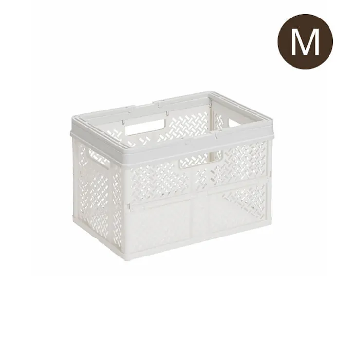 天馬 プロフィックス 折りたたみバスケットハンドル付き M スモーキーホワイト 折りたたみコンテナ 重ね収納ボックス 買い物かご 4904746128379【別送品】