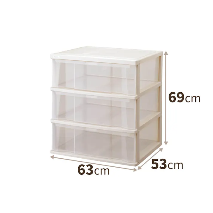 天馬 コスパ クローゼットケース(ワイド)深3段 衣類収納 チェスト リビング収納 4904746445285【別送品】