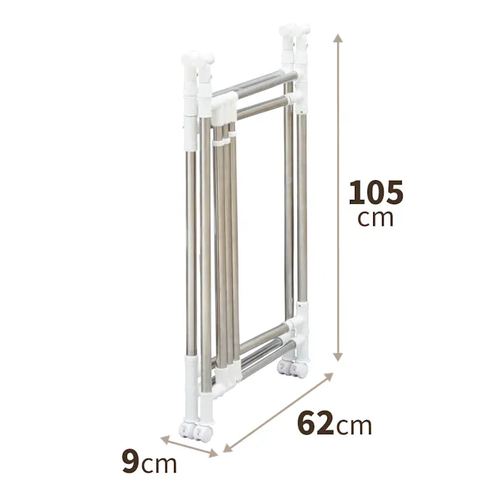 天馬 ポーリッシュ いっぱい干せる伸縮自在多機能物干し PS-30 完成品 (811000555) 折りたたみ キャスター付き 室内対応 4904746087997【別送品】