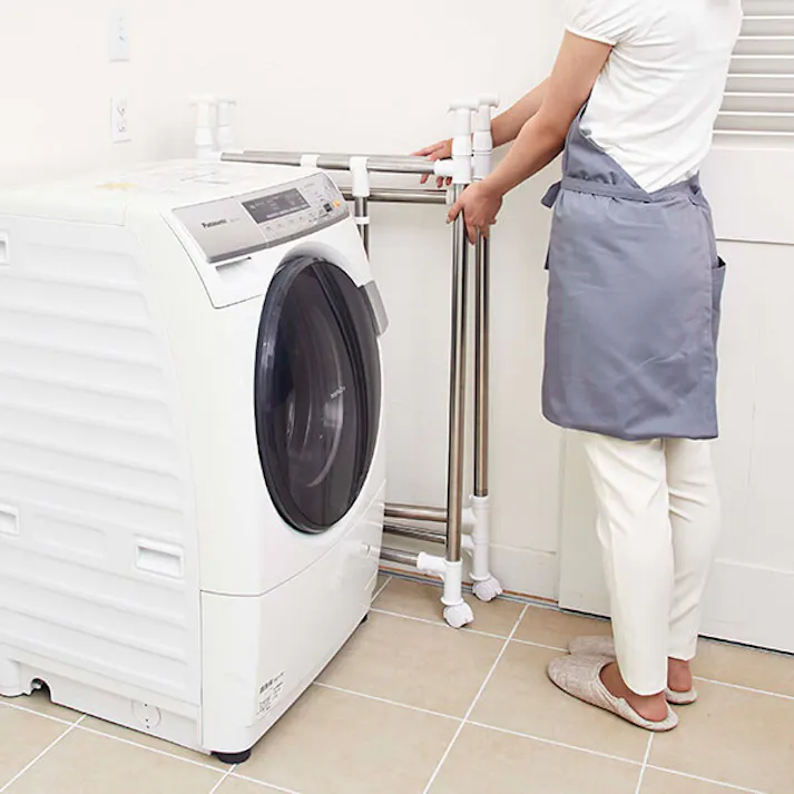 天馬 ポーリッシュ いっぱい干せる伸縮自在多機能物干し PS-30 完成品 (811000555) 折りたたみ キャスター付き 室内対応 4904746087997【別送品】