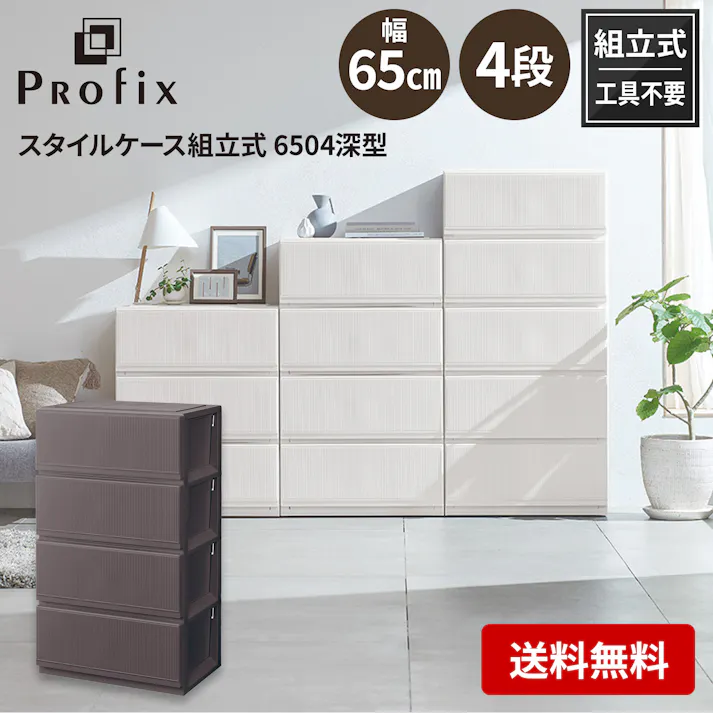 天馬 プロフィックス スタイルケース組立式 6504深型 ブラウン (110013912) 4904746139122【別送品】
