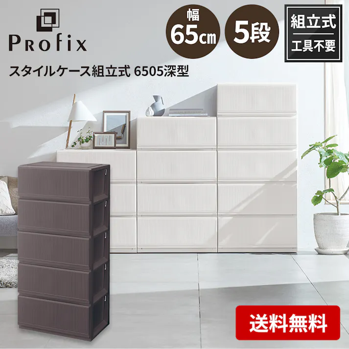 天馬 プロフィックス スタイルケース組立式 6505深型 ブラウン (110013914) 4904746139146【別送品】