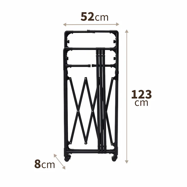天馬 ポーリッシュ ブラック物干し 折りたたみ伸縮多機能物干し PSBK-10 (811001086) 折りたたみ キャスター付き 室内対応 4904746143365【別送品】