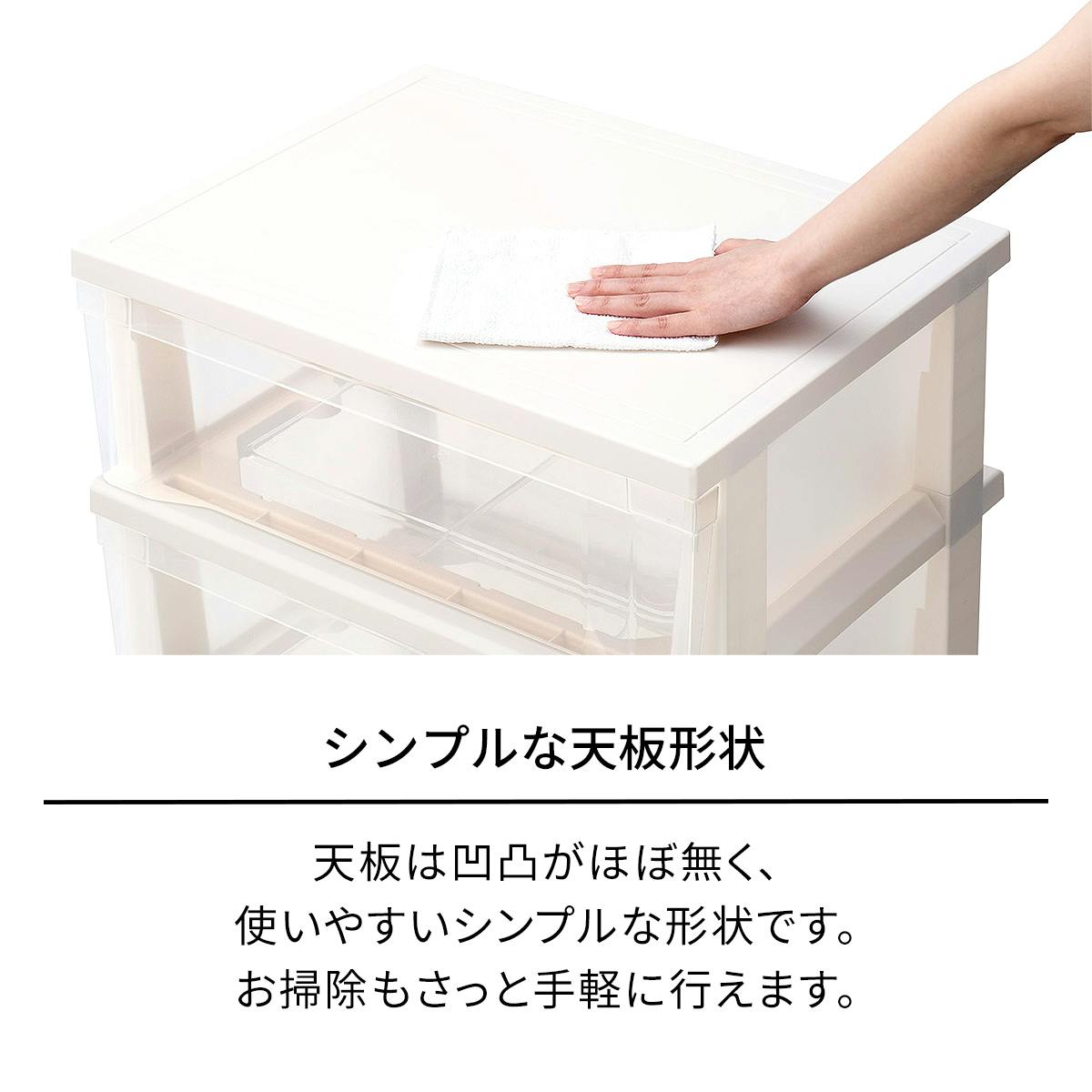 天馬 ストッカーワイド 組立式 3段 ホワイト (110014712) 押入れ