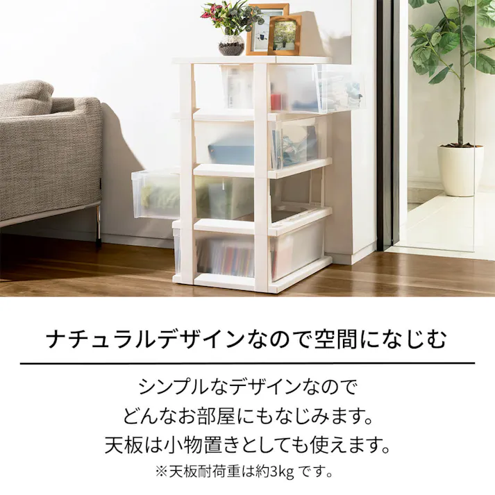 天馬 ストッカーワイド 組立式 3段 ホワイト (110014712) 押入れチェスト 収納ボックス 衣類収納ケース 4904746147127【別送品】
