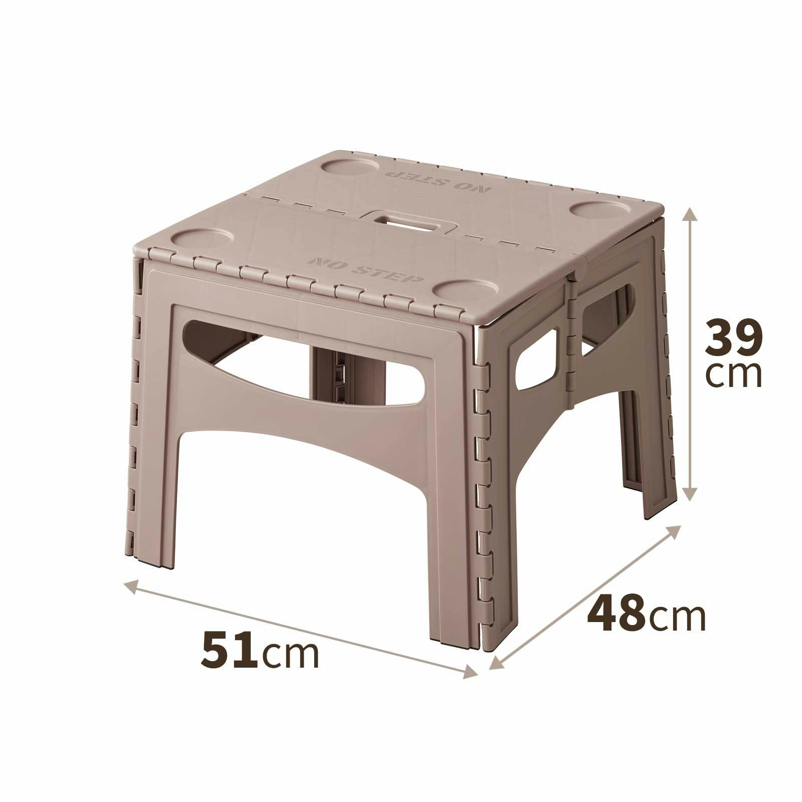 天馬 フォールディングテーブル ベージュ Size(51×48×39) 撥水 軽量