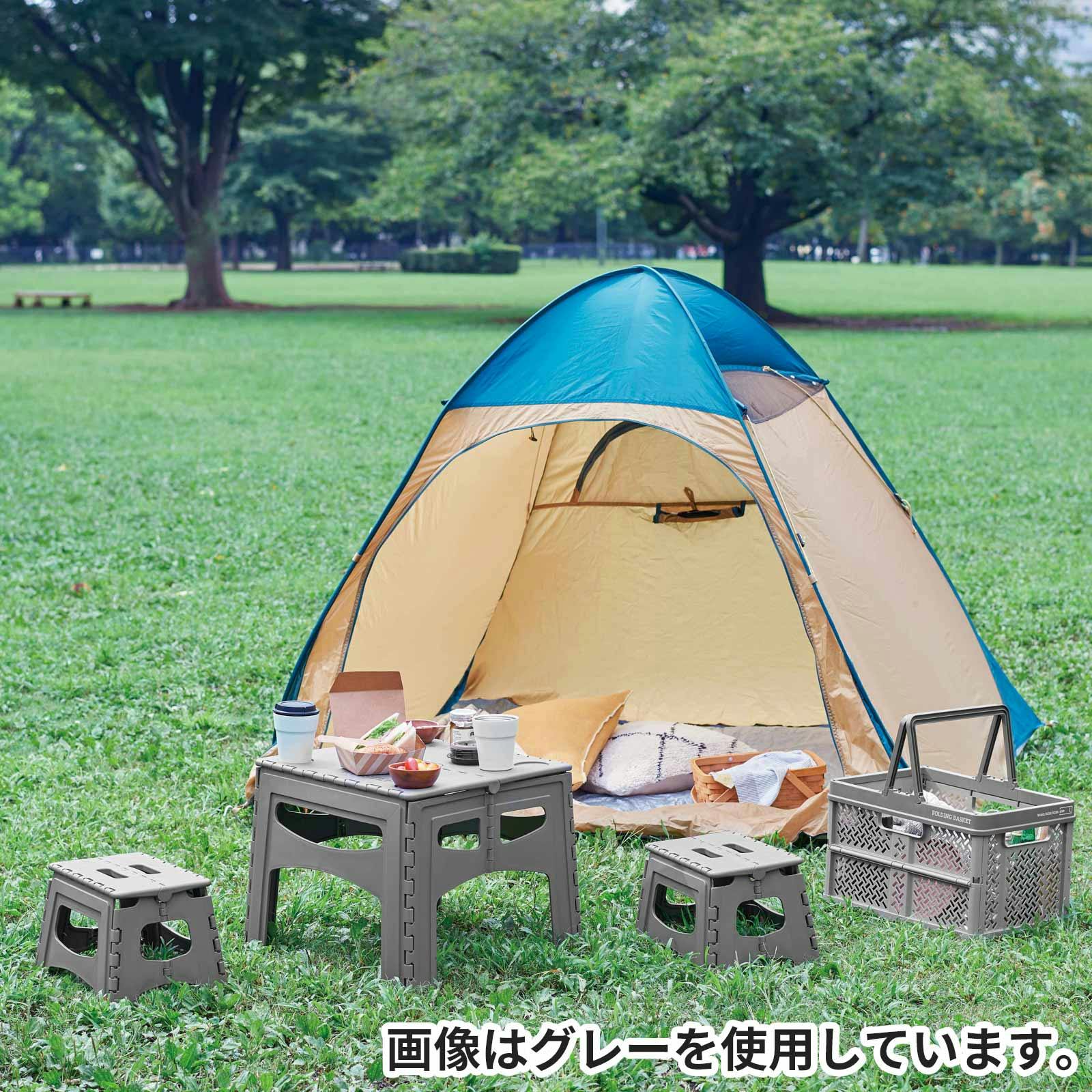 天馬 フォールディングテーブル ベージュ Size(51×48×39) 撥水 軽量