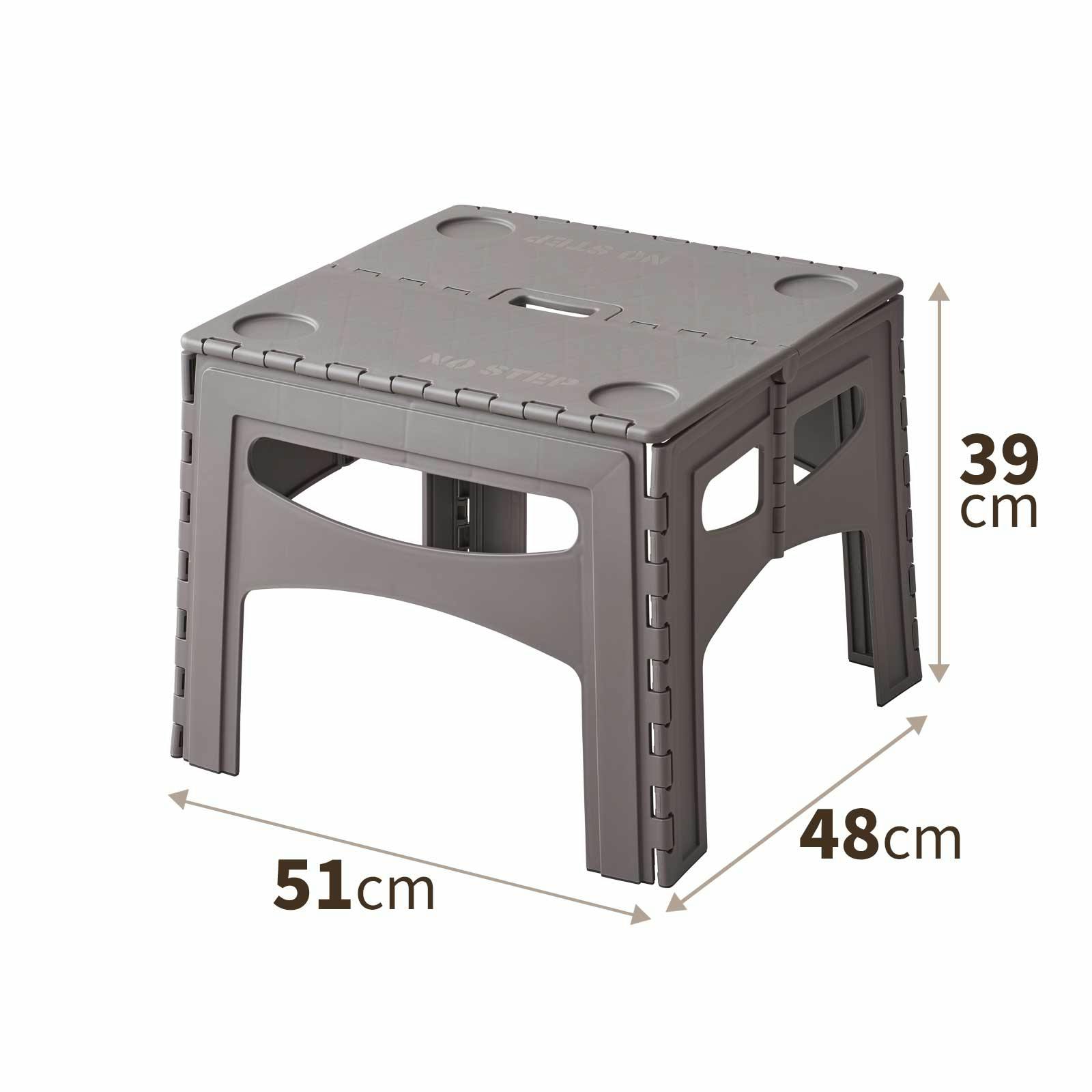 天馬 フォールディングテーブル グレー Size(51×48×39) 撥水 軽量