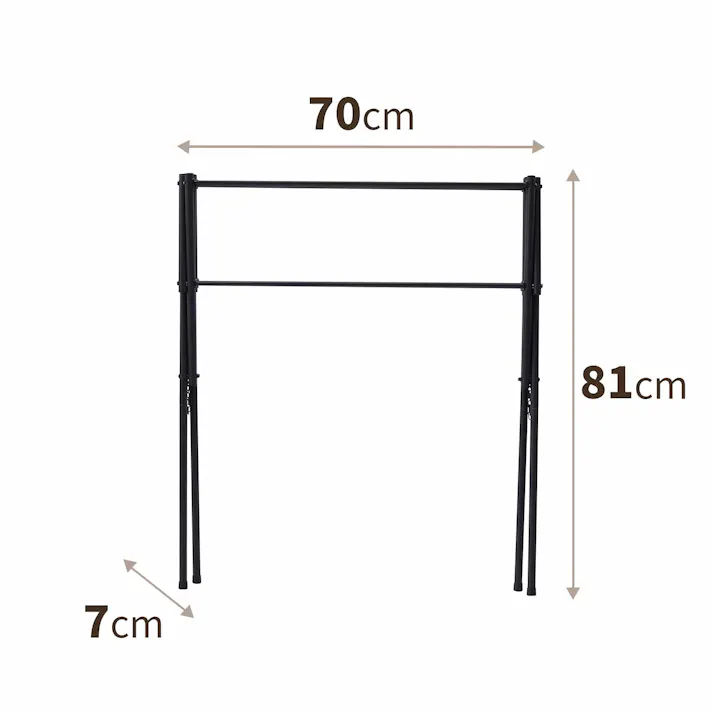 天馬 ポーリッシュ ブラック物干し タオルスタンド PSBK-03 マットブラック Size(70×56×72) 折りたたみ 省スペース 室内対応 4904746143297【別送品】