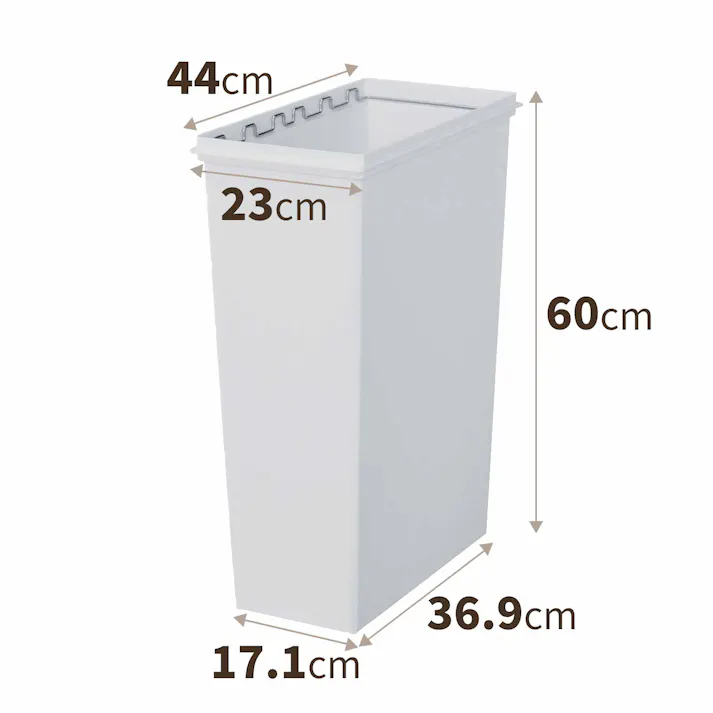 天馬 ホワイトラッシュ スマートペール 45L 本体 ホワイト Size(23×44×60) ペールボックス 分別ゴミ箱 室内用ゴミ箱 ※本体のみ 4904746148285【別送品】