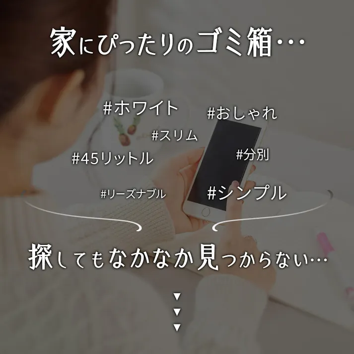 天馬 ホワイトラッシュ スマートペール 45L 本体 ホワイト Size(23×44×60) ペールボックス 分別ゴミ箱 室内用ゴミ箱 ※本体のみ 4904746148285【別送品】