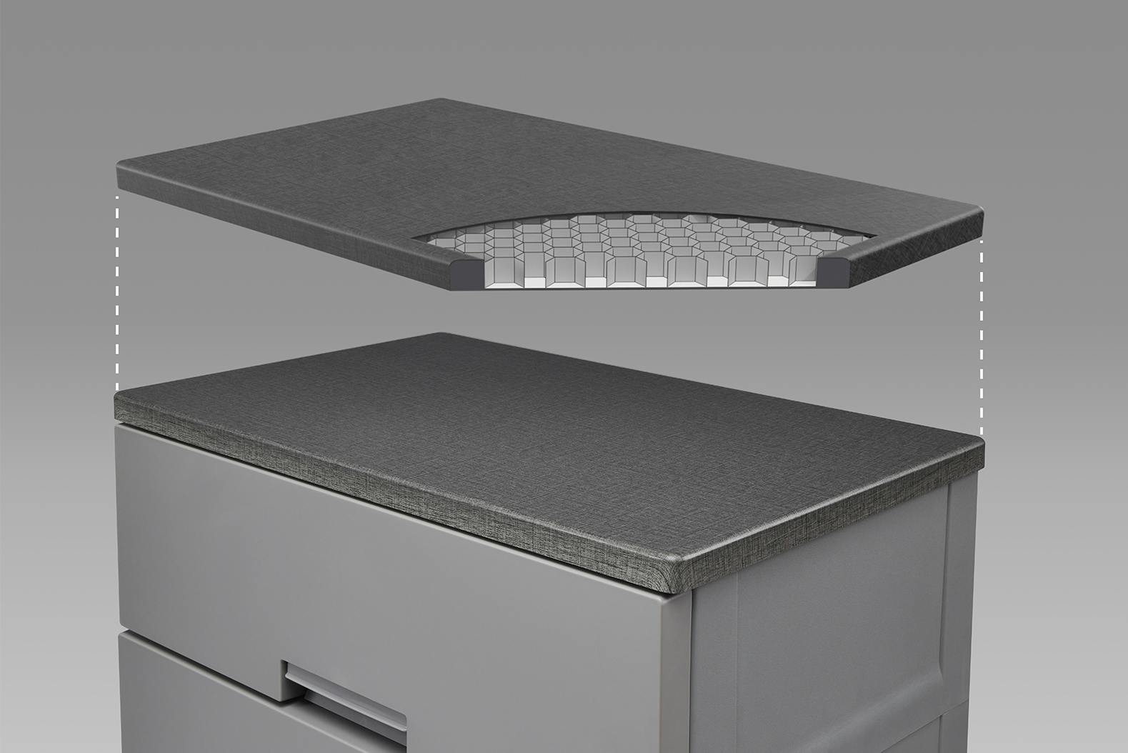 フィッツ チェスト 6505 グレー インテリア 引出式 リビング収納