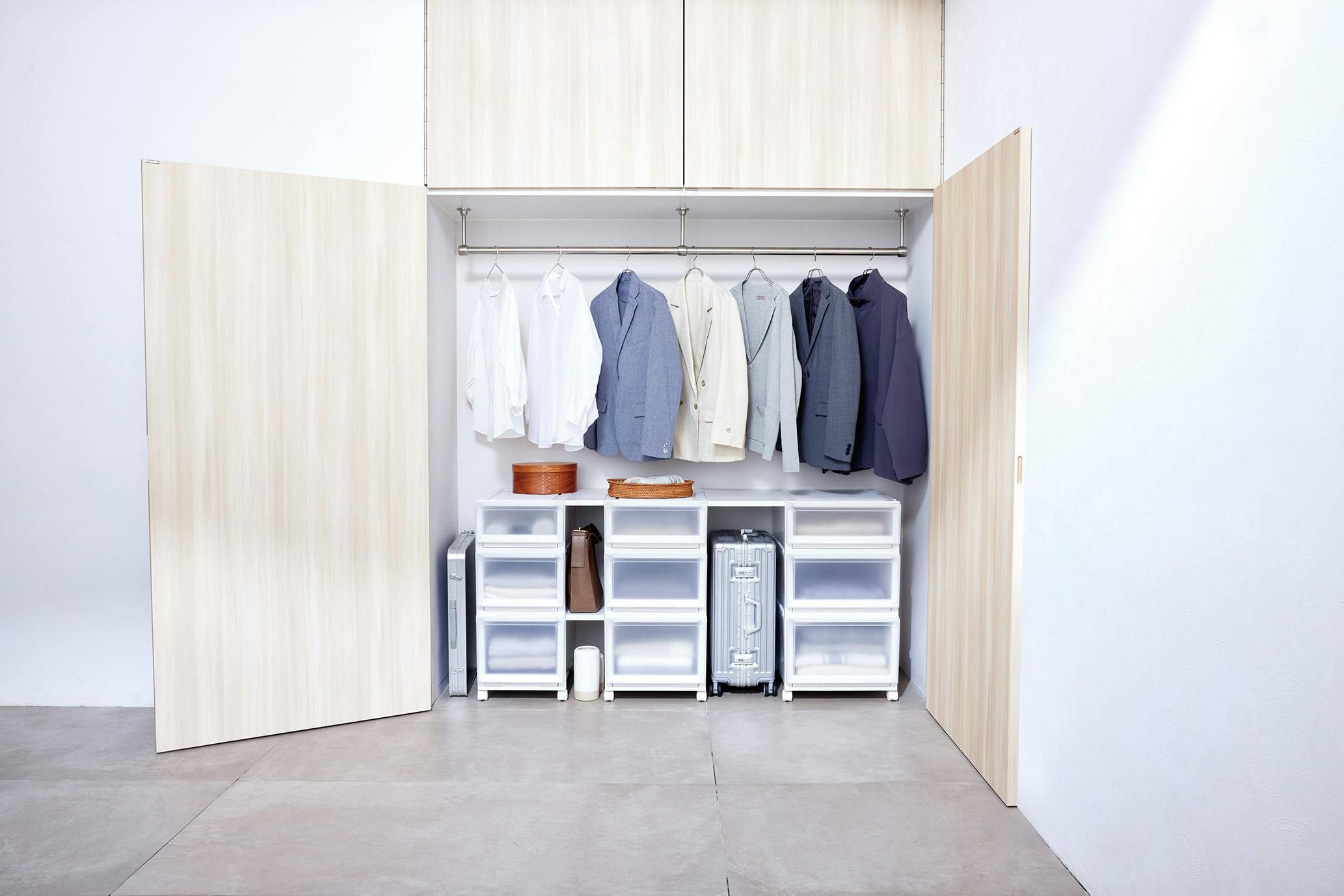 フィッツ ケース アドバンス 連結棚 55-30 ホワイト 拡張 調整 連結棚