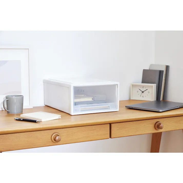 フィッツ ケース 36-25 ホワイトクリア インテリア 引出式 小物収納 重ね収納可 小物収納 別売りキャスター対応 4904746156358【別送品】