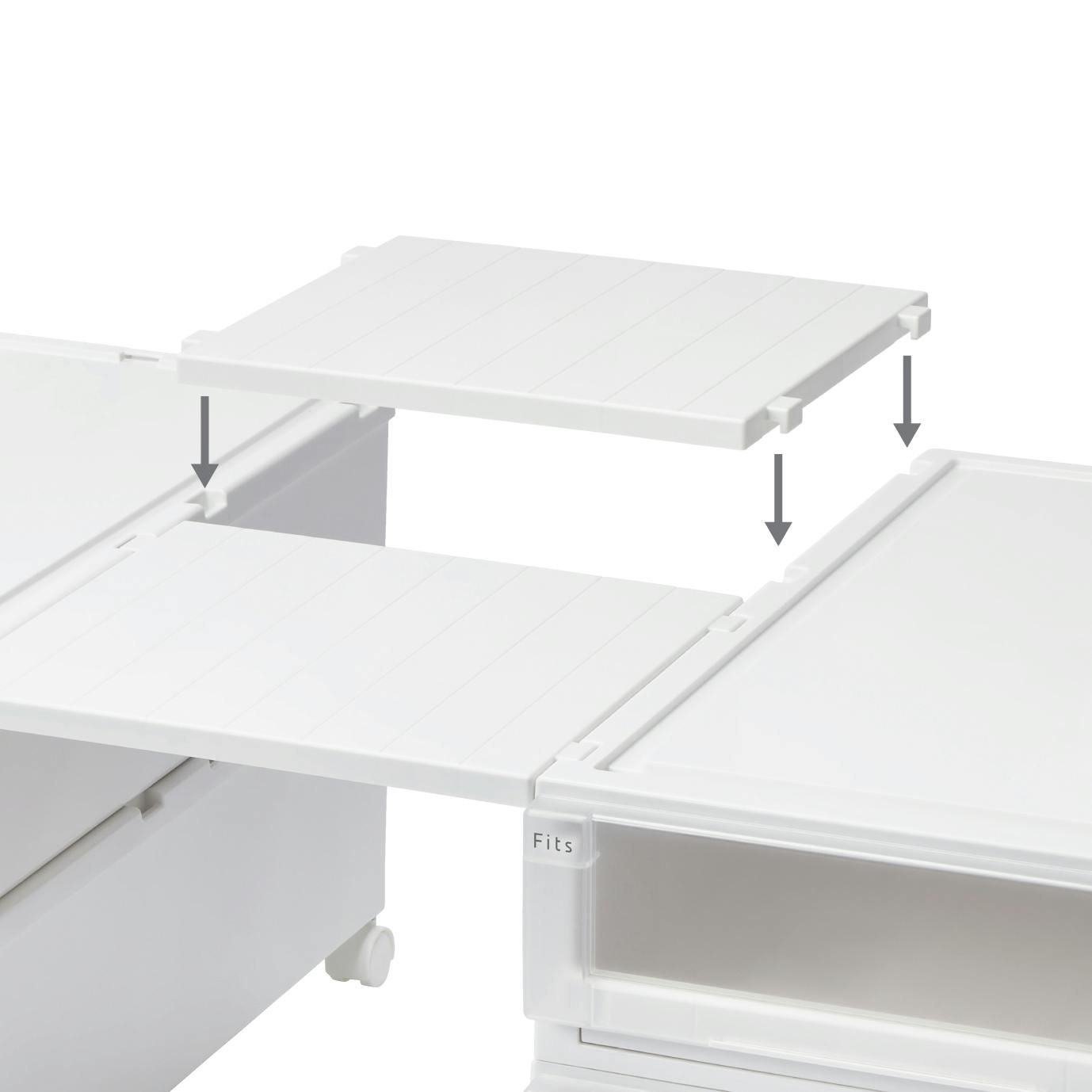 フィッツ ケース アドバンス 連結棚 ハーフ2枚入 74-39 ホワイト 拡張