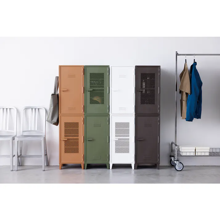 フィッツ ペグ キャビネット ワイド ダークグレー インテリア 扉式 リビング収納 簡単組立 ロッカー風 ヴィンテージ風 扉付き 組み立て簡単 ロッカー 4904746157133【別送品】