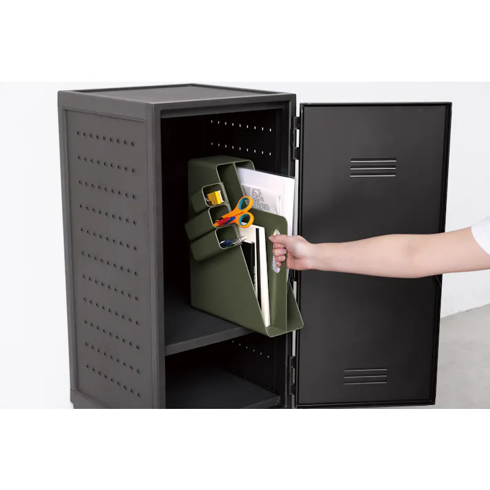 フィッツ キャリーファイルボックス グリーン 小物収納 ファイルボックス 整理整頓 取っ手付き 多機能 4904746157225【別送品】