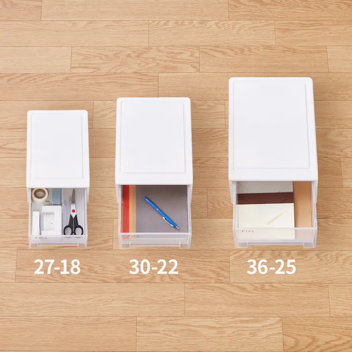 フィッツ ケース 36-25 ホワイトクリア 12個セット インテリア 引出式 小物収納 重ね収納可 多用途 小物収納 4904746159588【別送品】