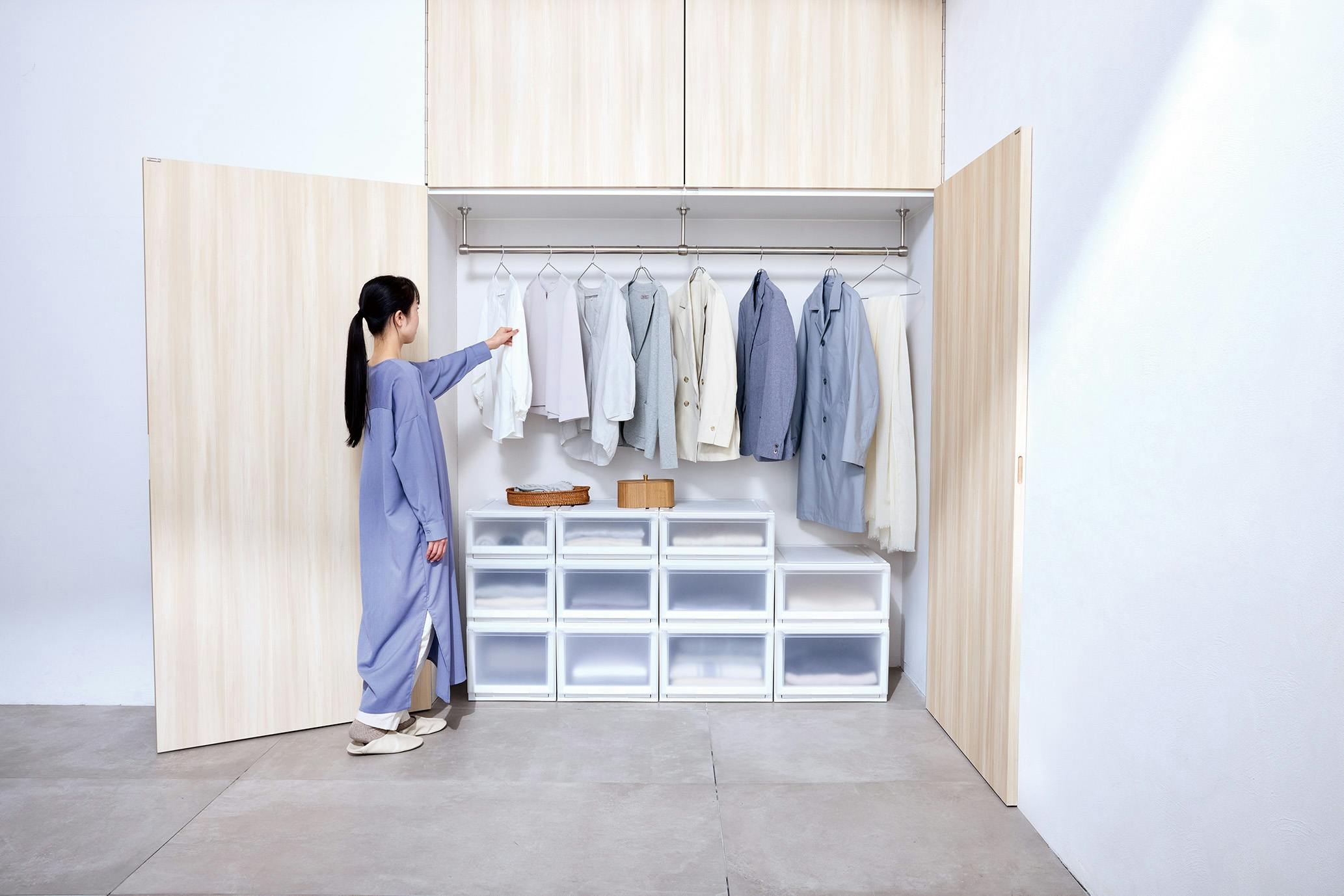 フィッツ ケース アドバンス 55-35S ホワイトクリア 4個セット 拡張