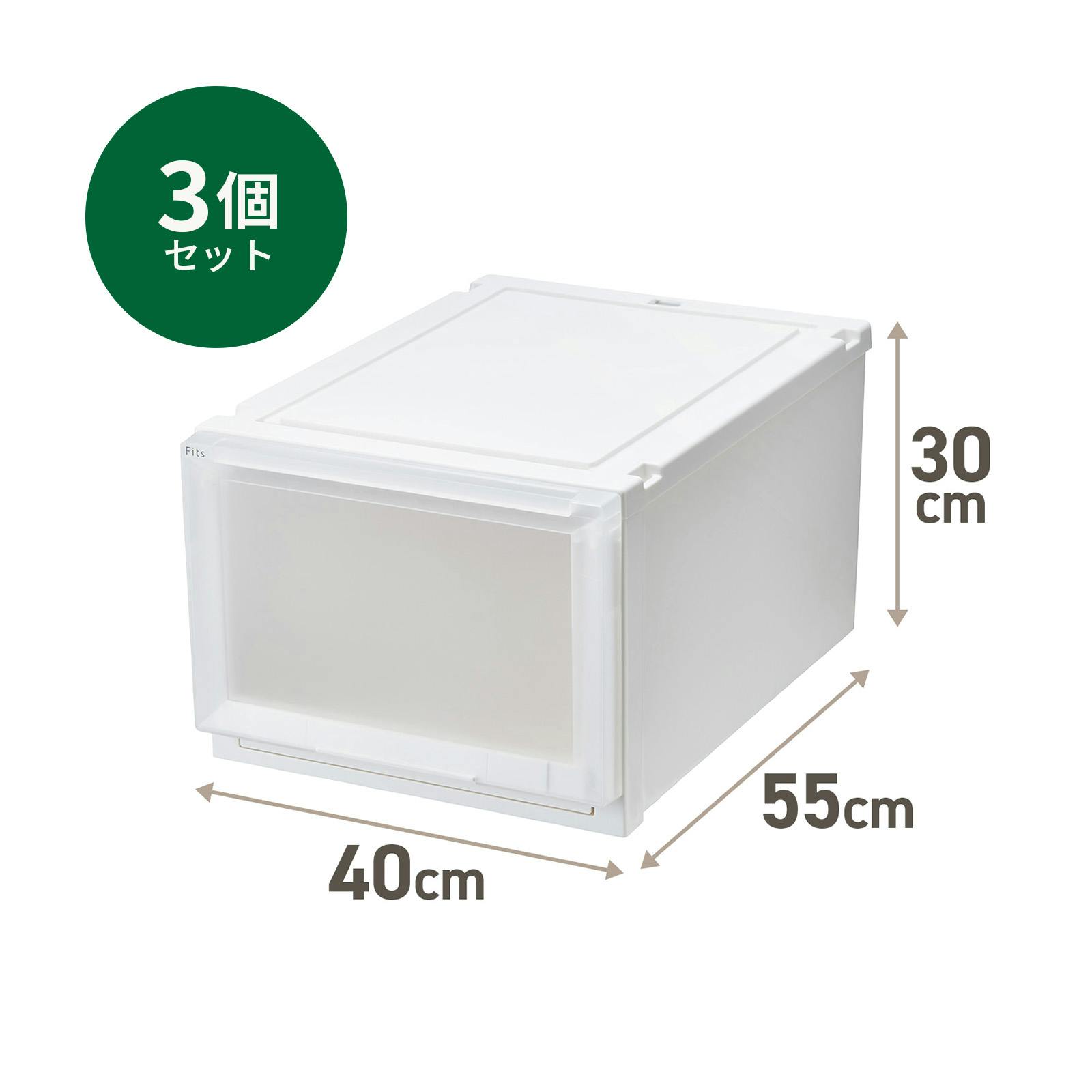 フィッツ ケース アドバンス 55-40L ホワイトクリア 3個セット 拡張 クローゼット収納 4904746160058 押入れ・クローゼットワゴン・チェスト フィッツ ケース アドバンス 55-40L ホワイトクリア 3個セット 拡張 クローゼット収納 4904746160058 押入れ・クローゼットワゴン・チェスト