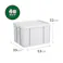 BOSA+IN 積み重ねボックス 53 ライトグレー 4個セット インテリア フタ式 スタック 積み重ね 防災グッズ 重ね収納ボックス フタ付きコンテナ 防災用品 4904746160331【別送品】