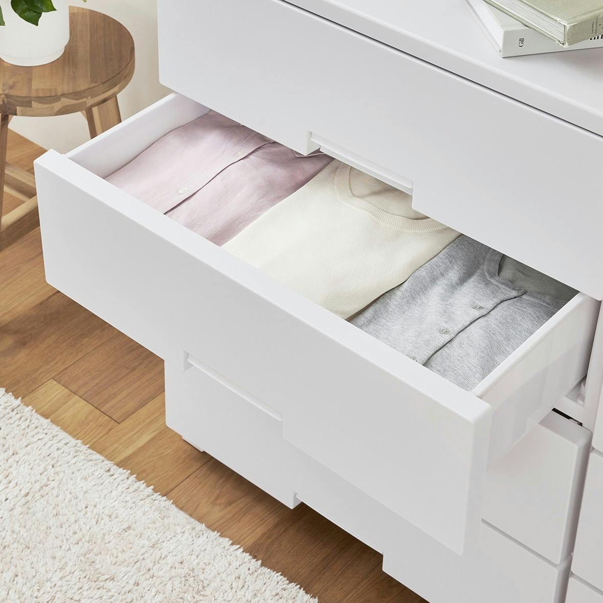 フィッツ(Fits) フィッツチェスト 5504 ホワイト 55×41×85 完成品 衣類