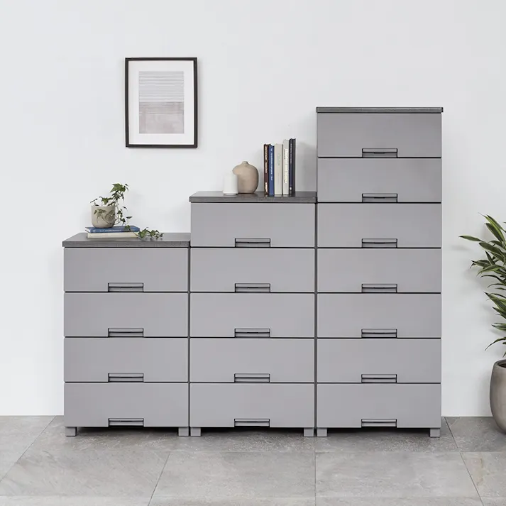 フィッツ(Fits) フィッツチェスト 7504 グレー 75×41×85 完成品 衣類収納ケース キャスター対応 110016055【別送品】