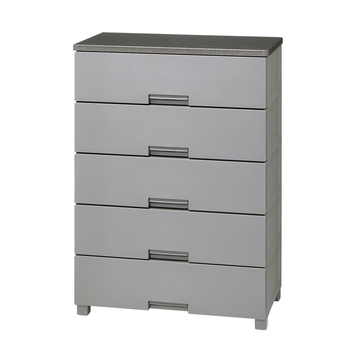 【5個セット】フィッツケース フィッツ(Fits) フィッツチェスト 7505 グレー 75×41×105 完成品 衣類
