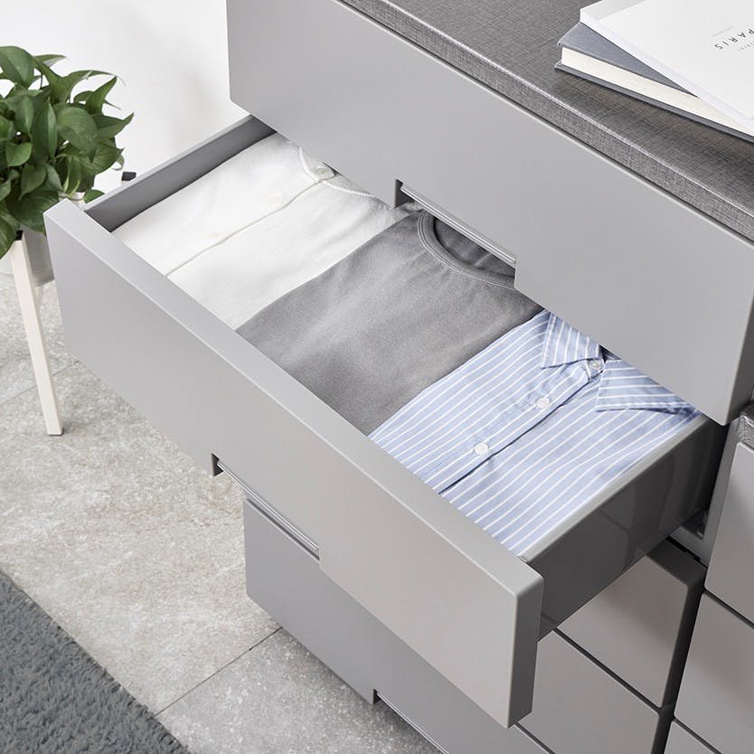 フィッツ(Fits) フィッツチェスト 7507 グレー 75×41×144 簡単組立