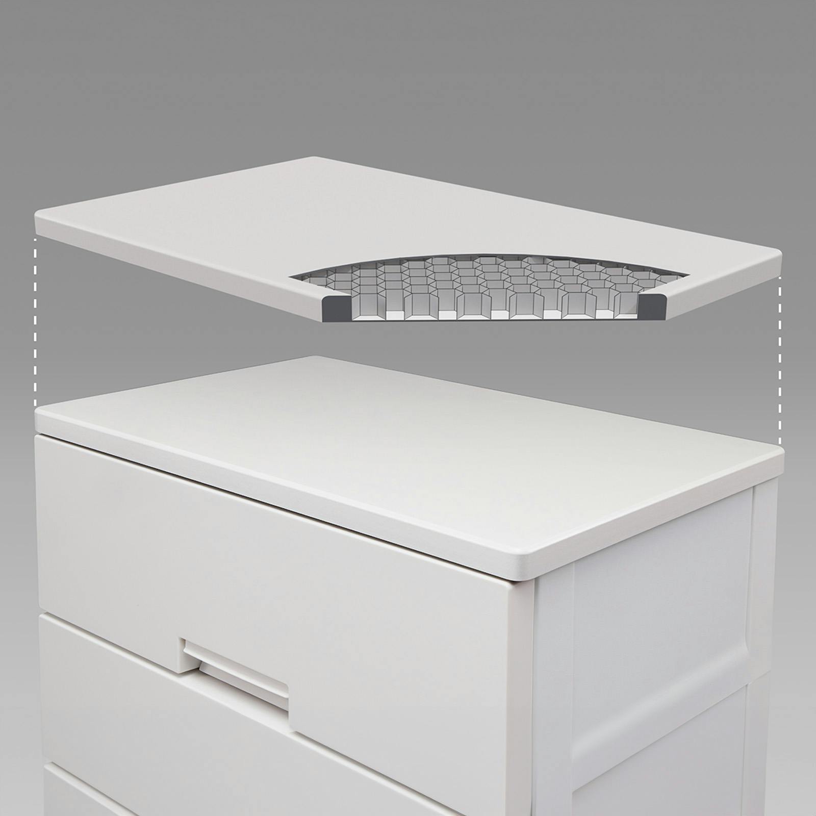 フィッツ(Fits) フィッツチェスト 7507 グレー 75×41×144 簡単組立