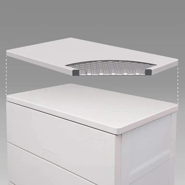 フィッツ(Fits) フィッツチェスト フルフラット 7505 ホワイト 75×41×105 完成品 衣類収納ケース キャスター対応 110016068【別送品】