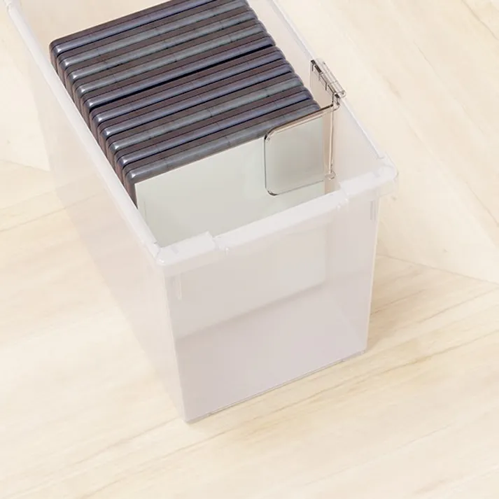 いれと庫 DVD(ライト) 18個セット オールクリア 17.5×30×21 収納ケース 積み重ね 透明 110005781【別送品】