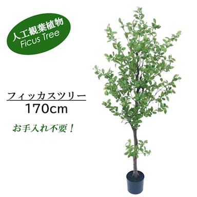 GREEN COFFRET フィッカスツリー170cm 人工観葉植物 フェイクグリーン インテリアグリーン JT-43-4-170【別送品】