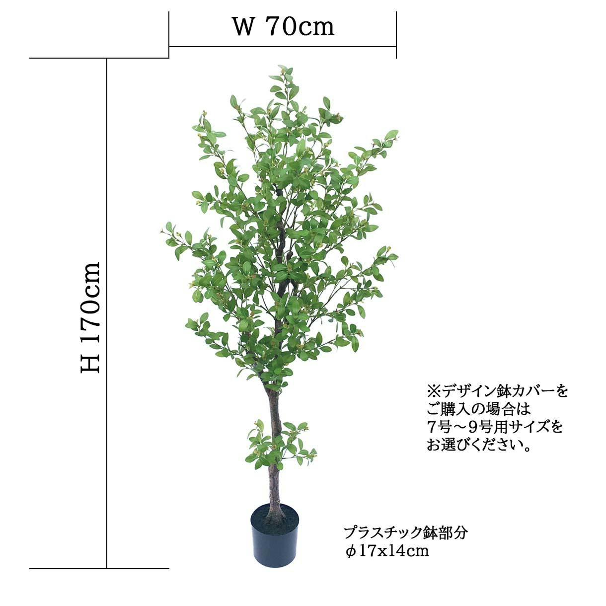 GREEN COFFRET フィッカスツリー170cm 人工観葉植物 フェイクグリーン