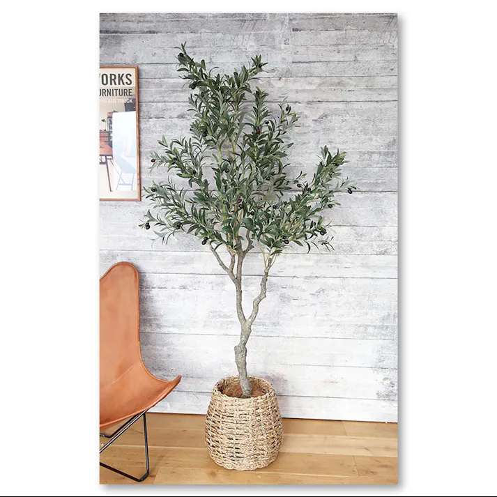 GREEN COFFRET オリーブの木210cm 人工観葉植物 フェイクグリーン インテリアグリーン PC-120-7-210【別送品】