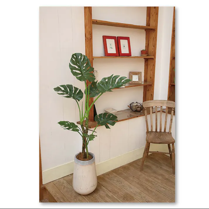 GREEN COFFRET モンステラ120cm 人工観葉植物 フェイクグリーン インテリアグリーン RI-072.GR【別送品】