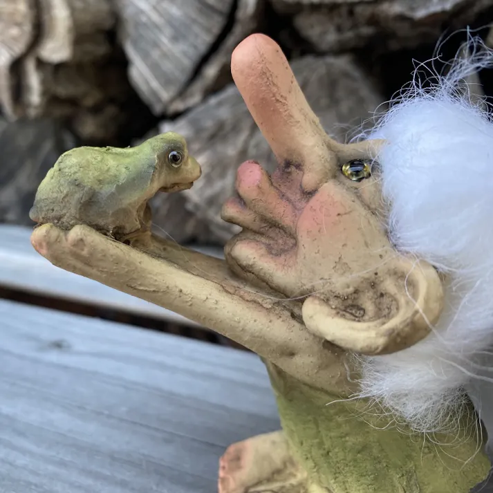 NyForm Troll カエルとトロールガール 人形 北欧妖精 BF023【別送品】