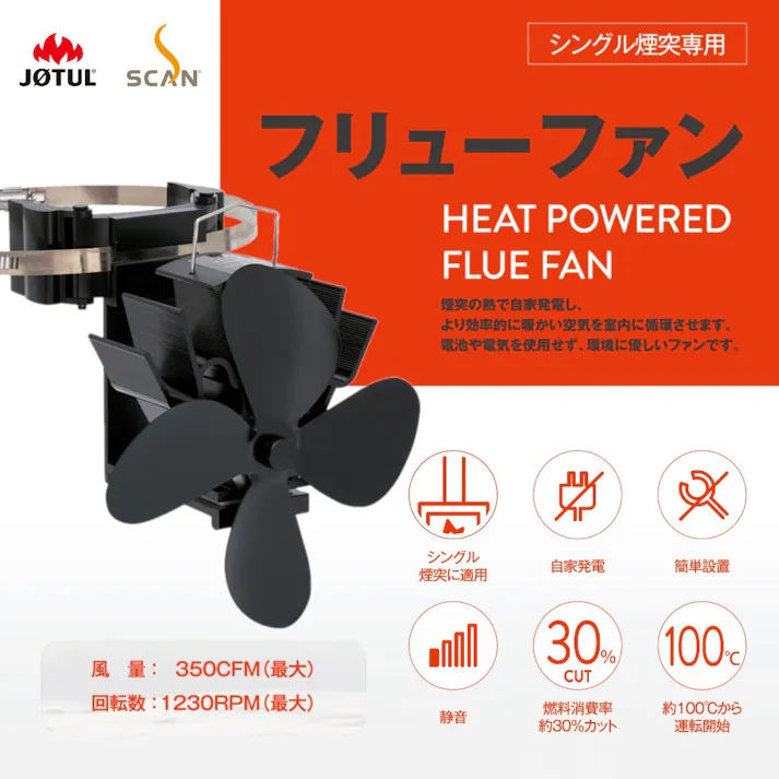 NorwegianStyle フリューファン 薪ストーブ用 DL002【別送品】