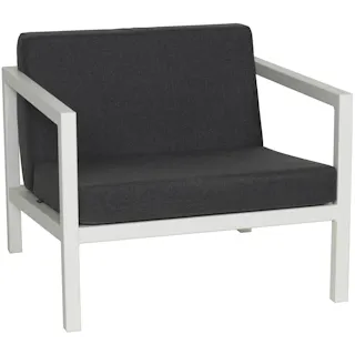 SUNDAYS ソファーフレーム 1人用(ホワイト)× ソファークッション(ブラック) 北欧 SD112131【別送品】