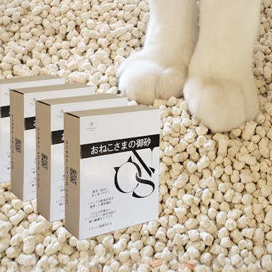 SWEET MOMMY ONEKOSAMA OINUSAMA 猫砂 6L 100%天然素材 植物ファイバー 1ケース(4箱) ons0002-06-1C-milk【別送品】