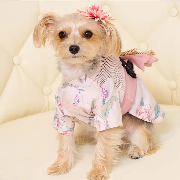 ONEKOSAMA OINUSAMA 浴衣 ペットウェア ピンク M【単品】 小型犬 洗える ons0019-pk-M【別送品】