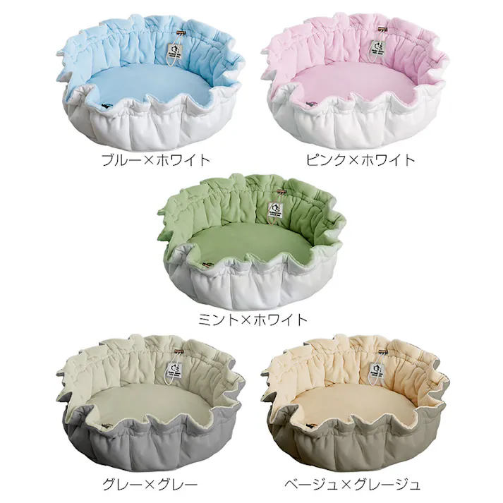 ONEKOSAMA OINUSAMA 冷暖リバーシブル マカロンクッション 保冷ジェルセット ベージュ×グレージュ M 洗える 2WAY ons0023pk-begre-M-sij0002set【別送品】