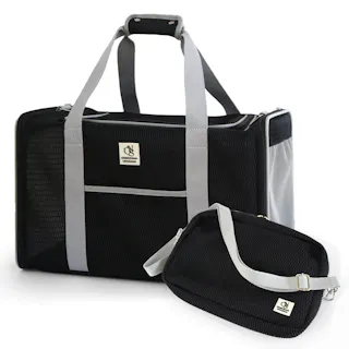 ONEKOSAMA OINUSAMA 2WAY ペットボストンキャリー 猫 犬 ペットキャリー ブラック お手入れ簡単 軽量 通気性 ons0031-bk【別送品】