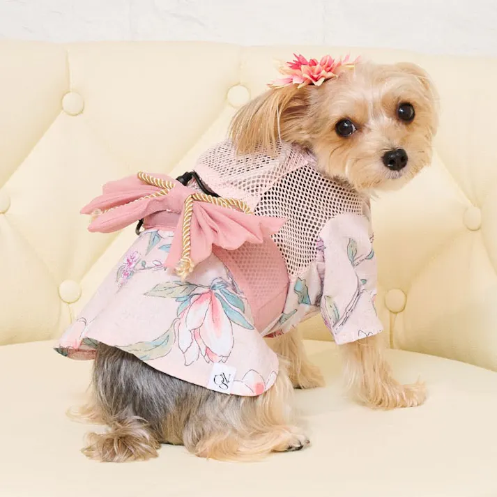 ONEKOSAMA OINUSAMA 空調 ペット服 浴衣 ピンク 5L【ファン2個】 中型犬 ons0032set-ons0019pk-5L【別送品】