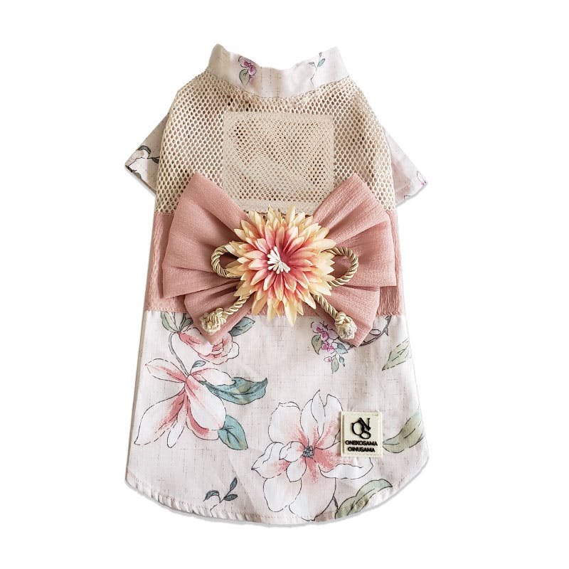 ONEKOSAMA OINUSAMA 空調 ペット服 浴衣 ピンク S【ファン1個】 小型犬