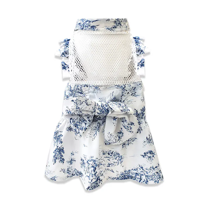 SWEET MOMMY ONEKOSAMA OINUSAMA 空調 ペット服 サンドレス トワルドジュイ ブルー 2L【ファン1個】 ons0032set-ons0093bl-2L【別送品】