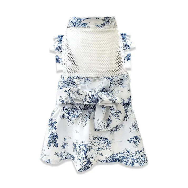 ONEKOSAMA OINUSAMA 空調 ペット服 サンドレス トワルドジュイ ブルー L【ファン1個】 小型犬 洗える ons0032set-ons0093bl-L【別送品】