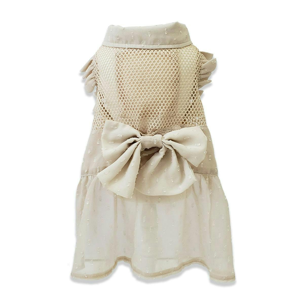 ONEKOSAMA OINUSAMA 空調ペット服 サンドレス ドビーシフォン アイボリー 2L【ファン1個】 小型犬 ons0032set-ons0093cfiv-2L【別送品】