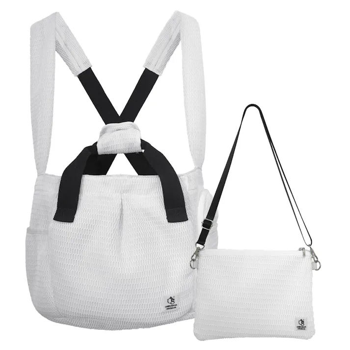 ONEKOSAMA OINUSAMA ペット用 マルチスリング 猫 犬 ペットキャリー ホワイト L お手入れ簡単 軽量 メッシュ素材 ons0042-wh-L【別送品】